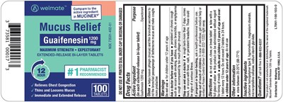 01b Lbl_welmate_mucus Relief_100ct_1200mg_l7861-100-103-0 (01b Lbl Welmate Mucus Relief 100ct 1200mg L7861 100 103 0)